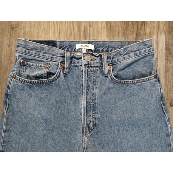 Re/Done Mid 70s High Rise Rigid Stovepipe Jeans - Picture 3 of 13